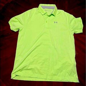 Under armour polo shirt lime green